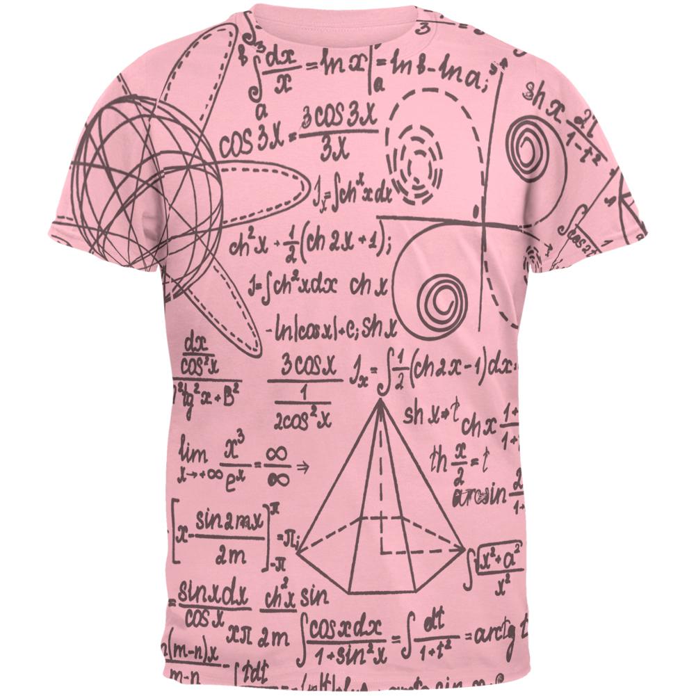 Math Geek Formula Mens T Shirt Men's T-Shirts Old Glory SM Pink