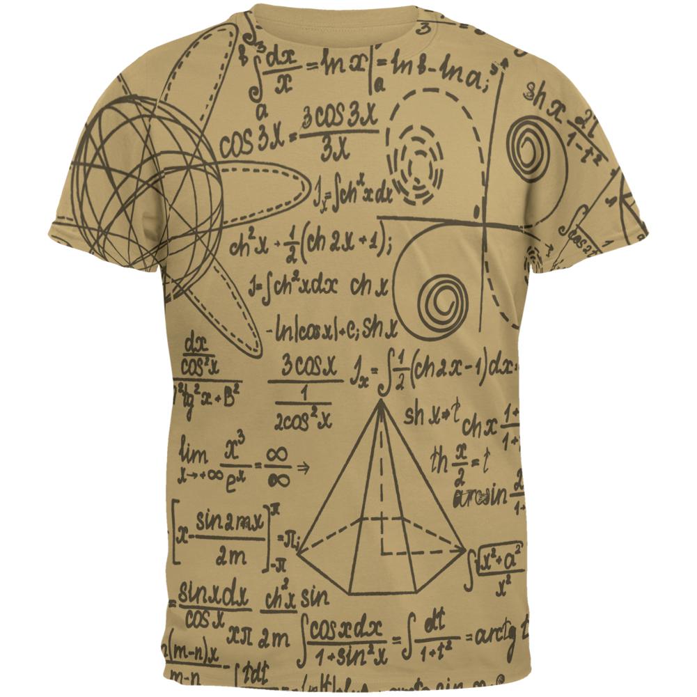 Math Geek Formula Mens T Shirt Men's T-Shirts Old Glory SM Tan