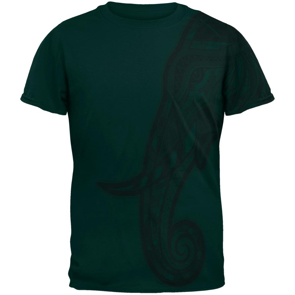 Tribal Mosaic Elephant Mens T Shirt Men's T-Shirts Old Glory 2XL Forest Green