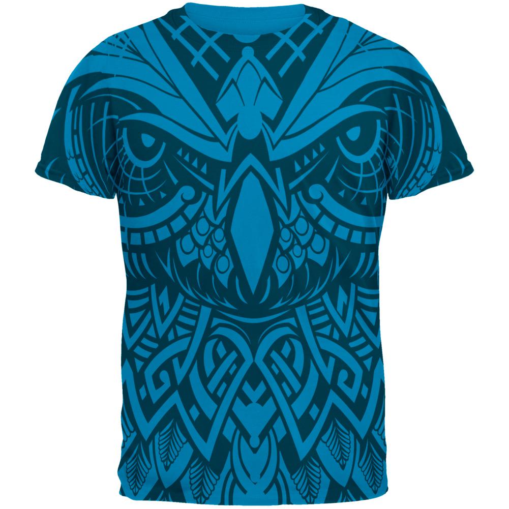 Trippy Tribal Owl Mens T Shirt Men's T-Shirts Old Glory 2XL Sapphire