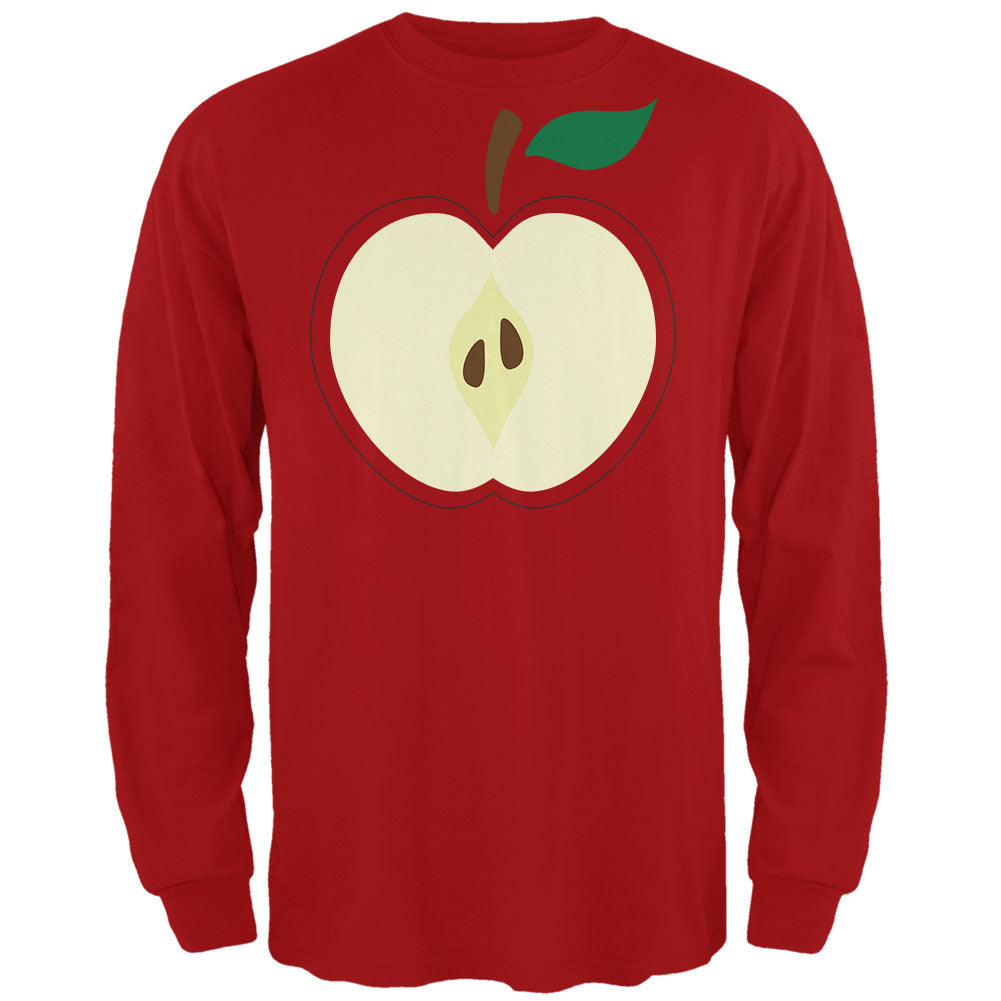 Halloween Apple Slice Costume Mens Long Sleeve T Shirt Men's Long Sleeves Old Glory 2XL Red