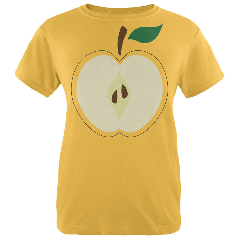 Halloween Apple Slice Costume Womens T Shirt Women's T-Shirts Old Glory SM Yellow