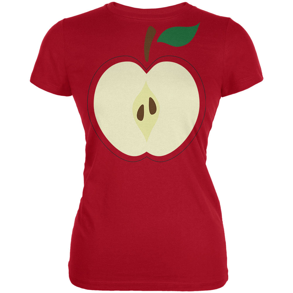 Halloween Apple Slice Costume Juniors Soft T Shirt Juniors T-Shirts Old Glory 2XL Red