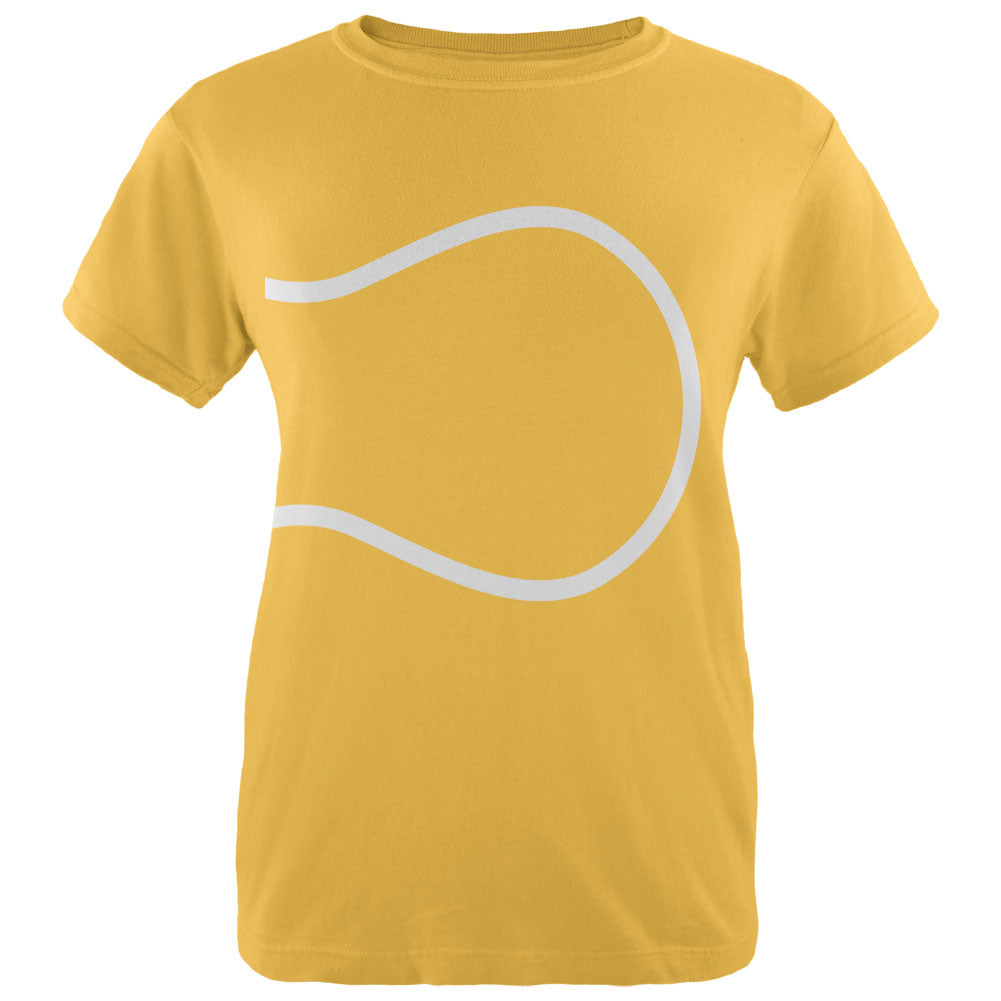 Halloween Tennis Ball Costume Womens T Shirt Women's T-Shirts Old Glory SM Yellow