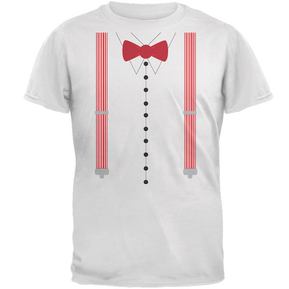 Halloween Popcorn Usher Costume Mens T Shirt Men's T-Shirts Old Glory 2XL White