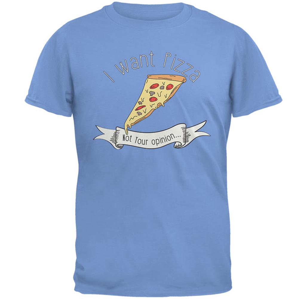 Pizza not Opinions Mens T Shirt Men's T-Shirts Old Glory 2XL Carolina Blue