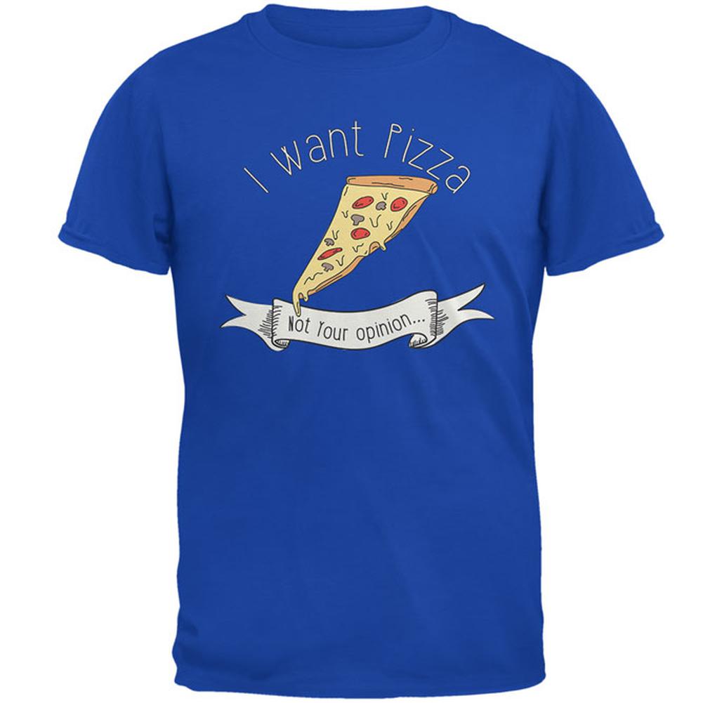 Pizza not Opinions Mens T Shirt Men's T-Shirts Old Glory 2XL Royal