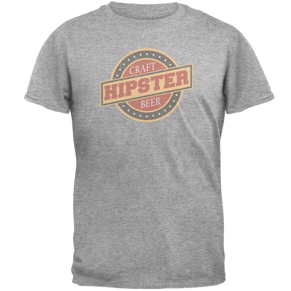 Hipster Craft Beer Funny Mens T Shirt Men's T-Shirts global 2XL Heather