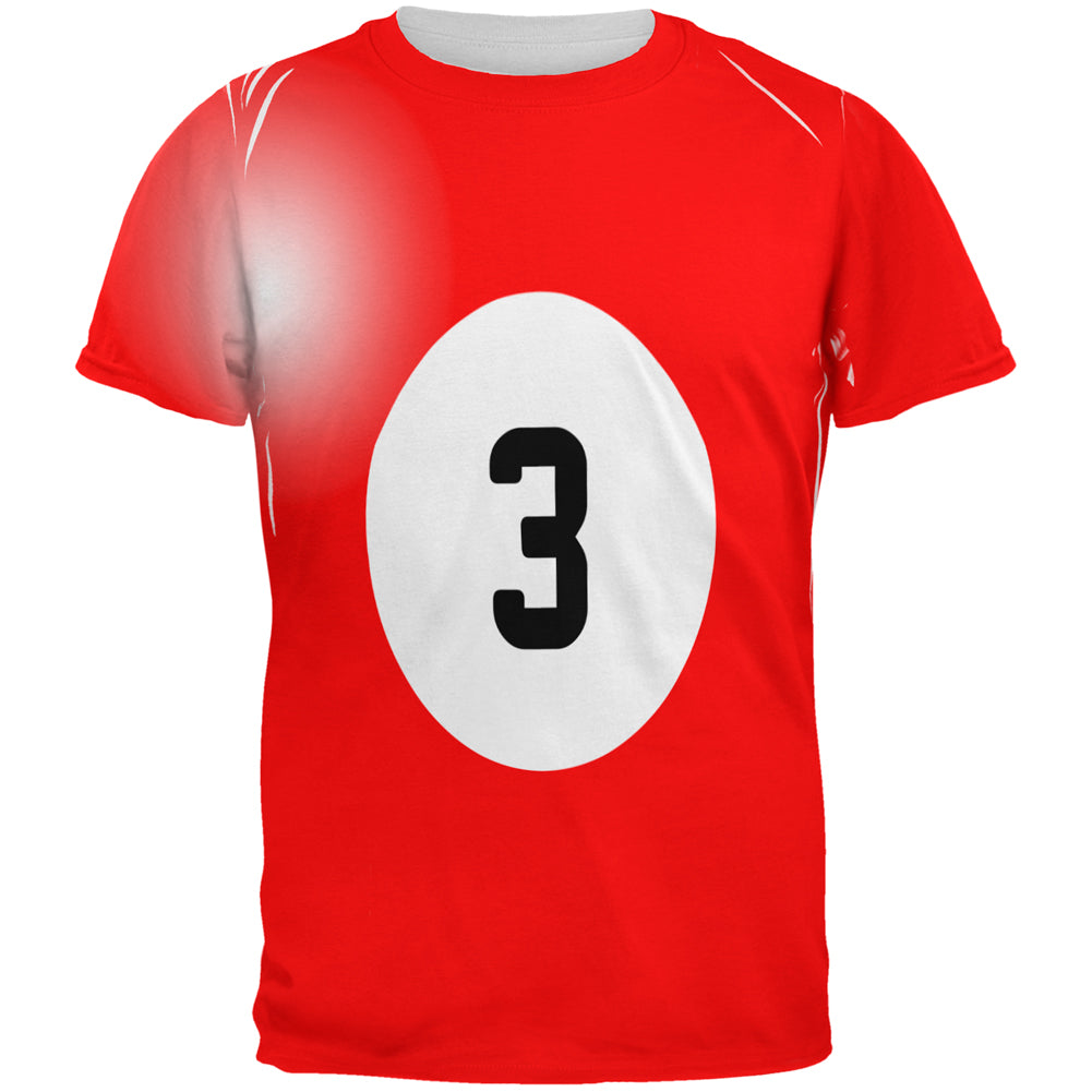 Halloween Billiard Pool Ball Three Costume All Over Mens T Shirt Men's T-Shirts Old Glory 2XL Multi