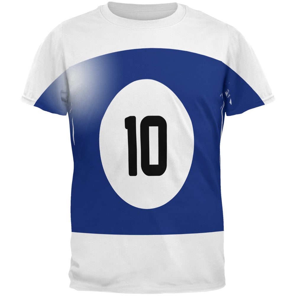 Halloween Billiard Pool Ball Ten Costume All Over Mens T Shirt Men's T-Shirts Old Glory 2XL Multi