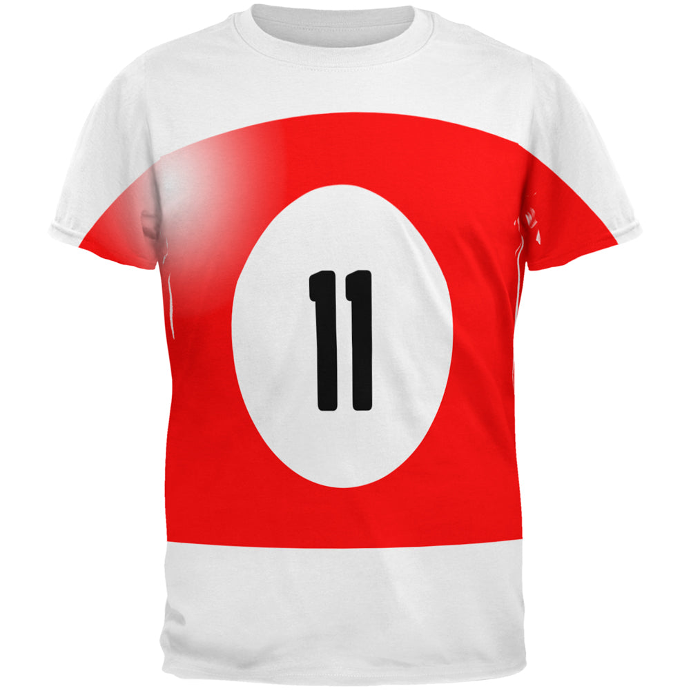 Halloween Billiard Pool Ball Eleven Costume All Over Mens T Shirt Men's T-Shirts Old Glory 2XL Multi