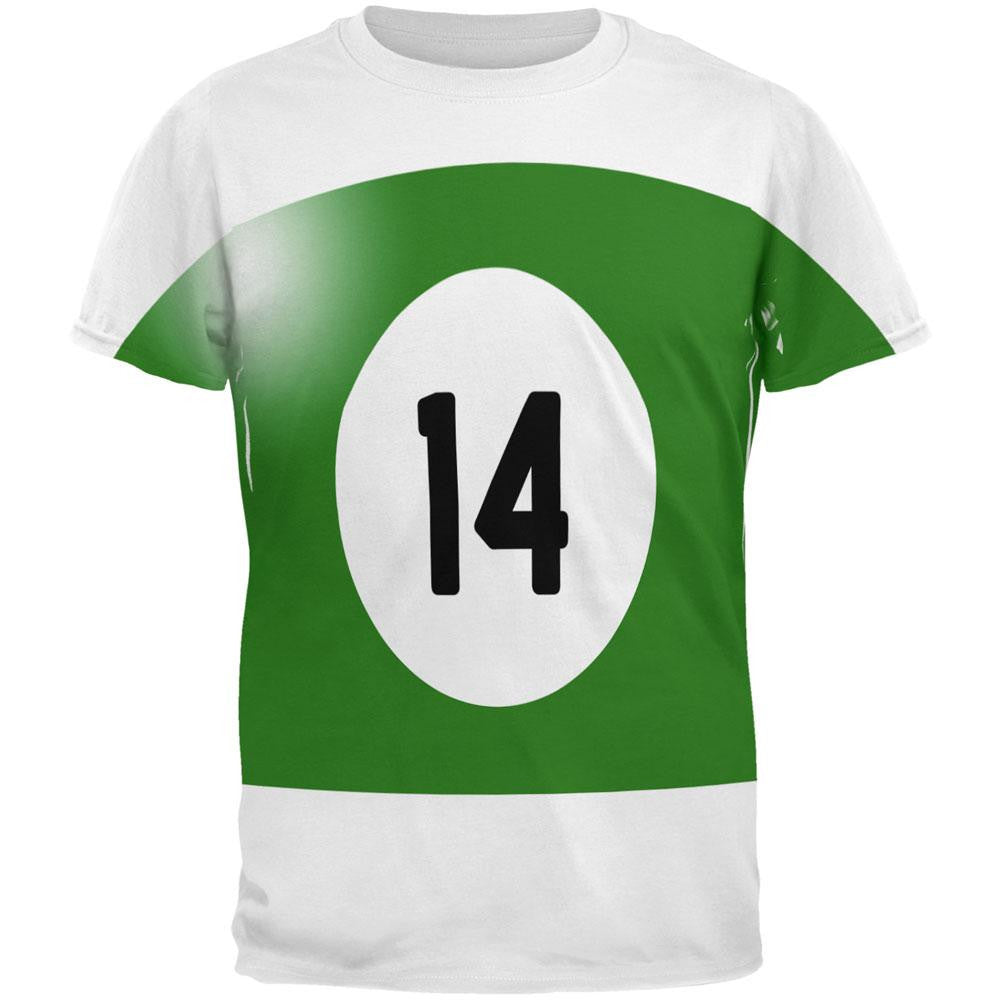 Halloween Billiard Pool Ball Fourteen Costume All Over Mens T Shirt Men's T-Shirts Old Glory 2XL Multi