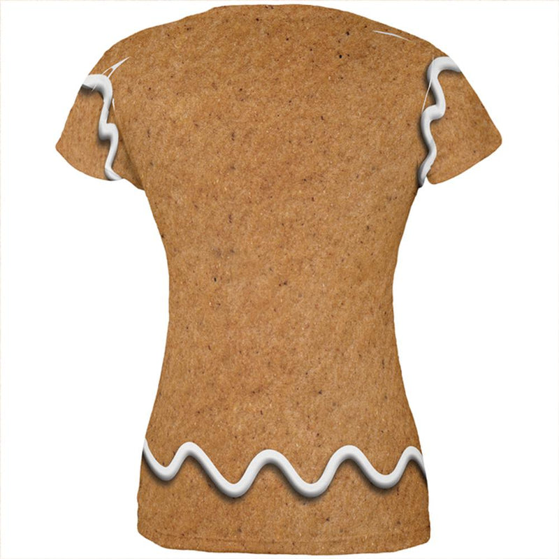 Gingerbread Man Costume All Over Juniors T Shirt Juniors T-Shirts Old Glory