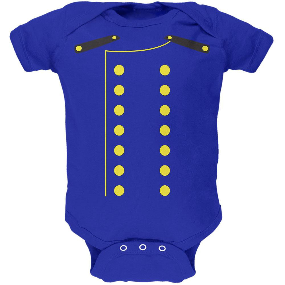 Halloween Hotel Bellhop Costume Soft Baby One Piece Baby One Piece Old Glory 0-3M Blue