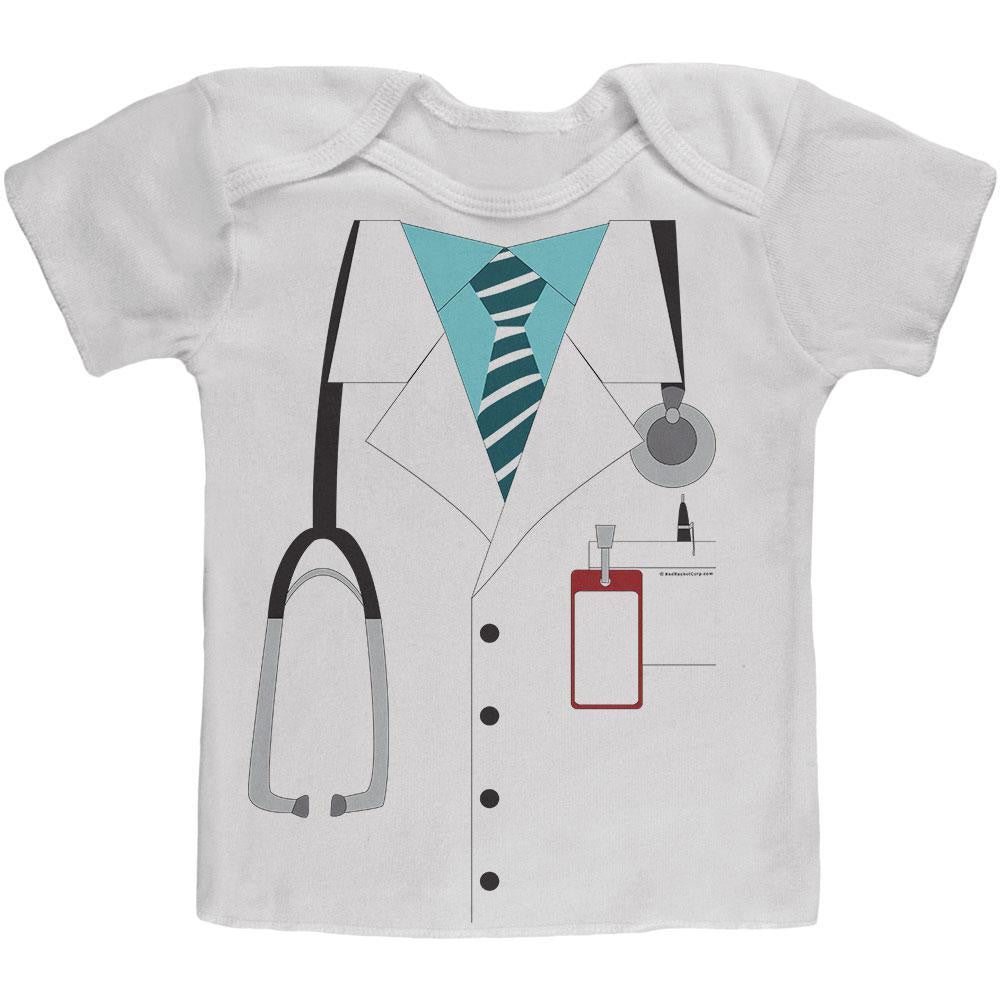 Halloween Doctor Costume Baby T Shirt Infant T-Shirts Old Glory 12MO White