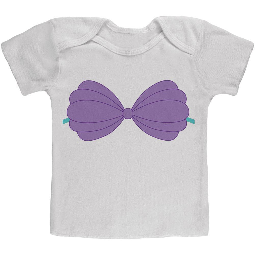 Halloween Purple Shell Bra Costume Baby T Shirt Infant T-Shirts Old Glory 12MO White