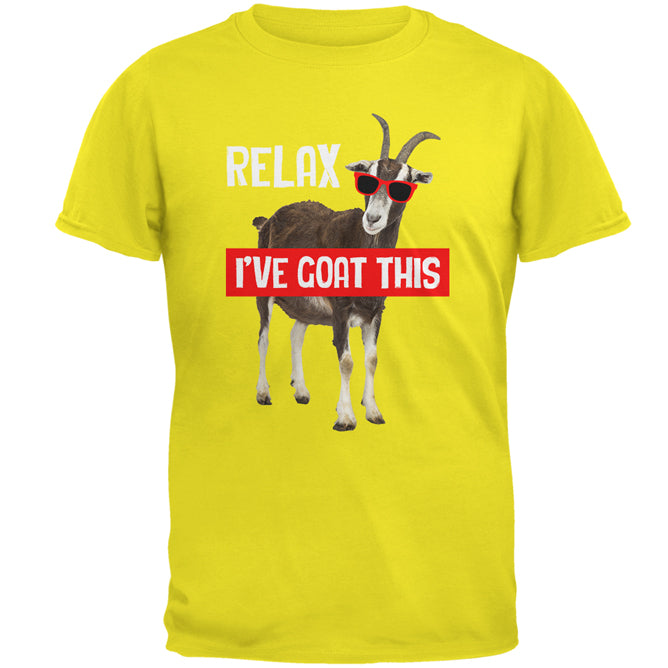Relax I've Goat Got This Mens T Shirt Men's T-Shirts Old Glory 2XL Bright Yellow