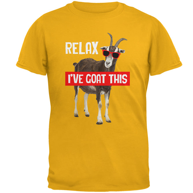 Relax I've Goat Got This Mens T Shirt Men's T-Shirts Old Glory 2XL Gold