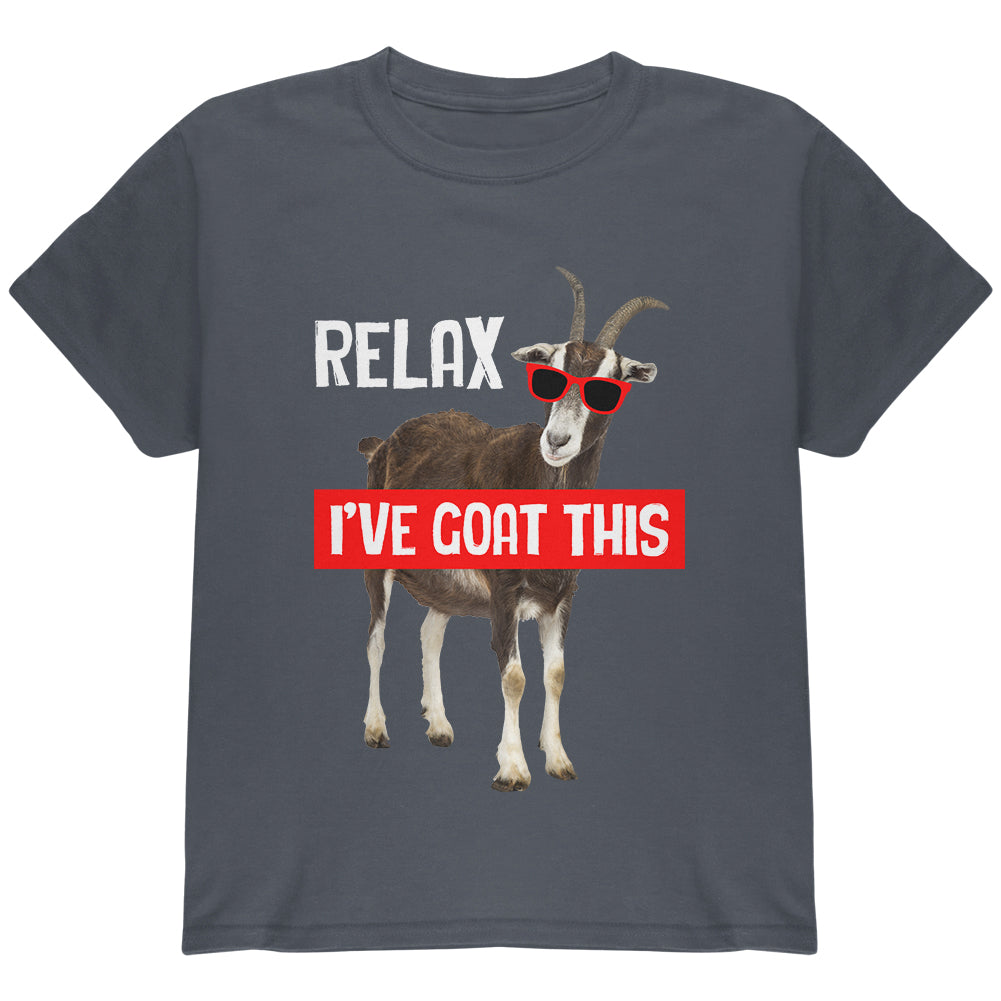 Relax I've Goat Got This Youth T Shirt Youth T-Shirts Old Glory YLG Charcoal