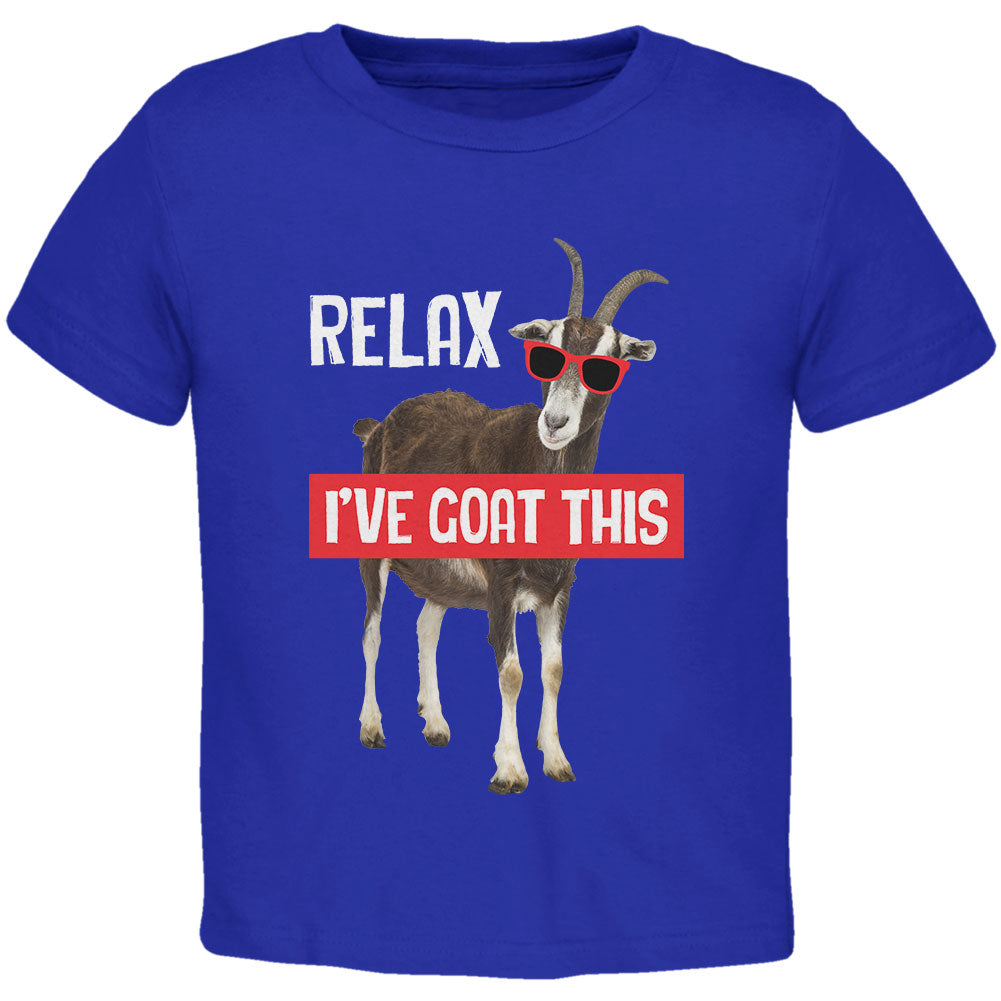 Relax I've Goat Got This Toddler T Shirt Toddler T-Shirts Old Glory 2T Royal