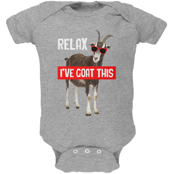 Relax I've Goat Got This Soft Baby One Piece Baby One Piece Old Glory 0-3M Heather