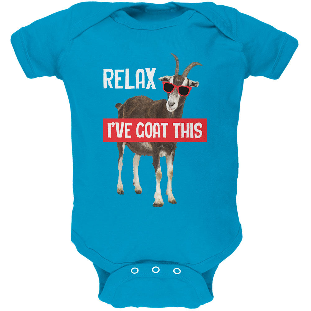 Relax I've Goat Got This Soft Baby One Piece Baby One Piece Old Glory 0-3M Turquoise