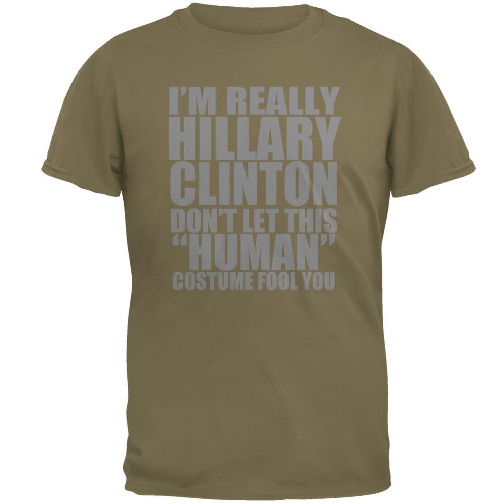 Halloween Election Hillary Clinton Costume Mens T Shirt Men's T-Shirts Old Glory 2XL Brown