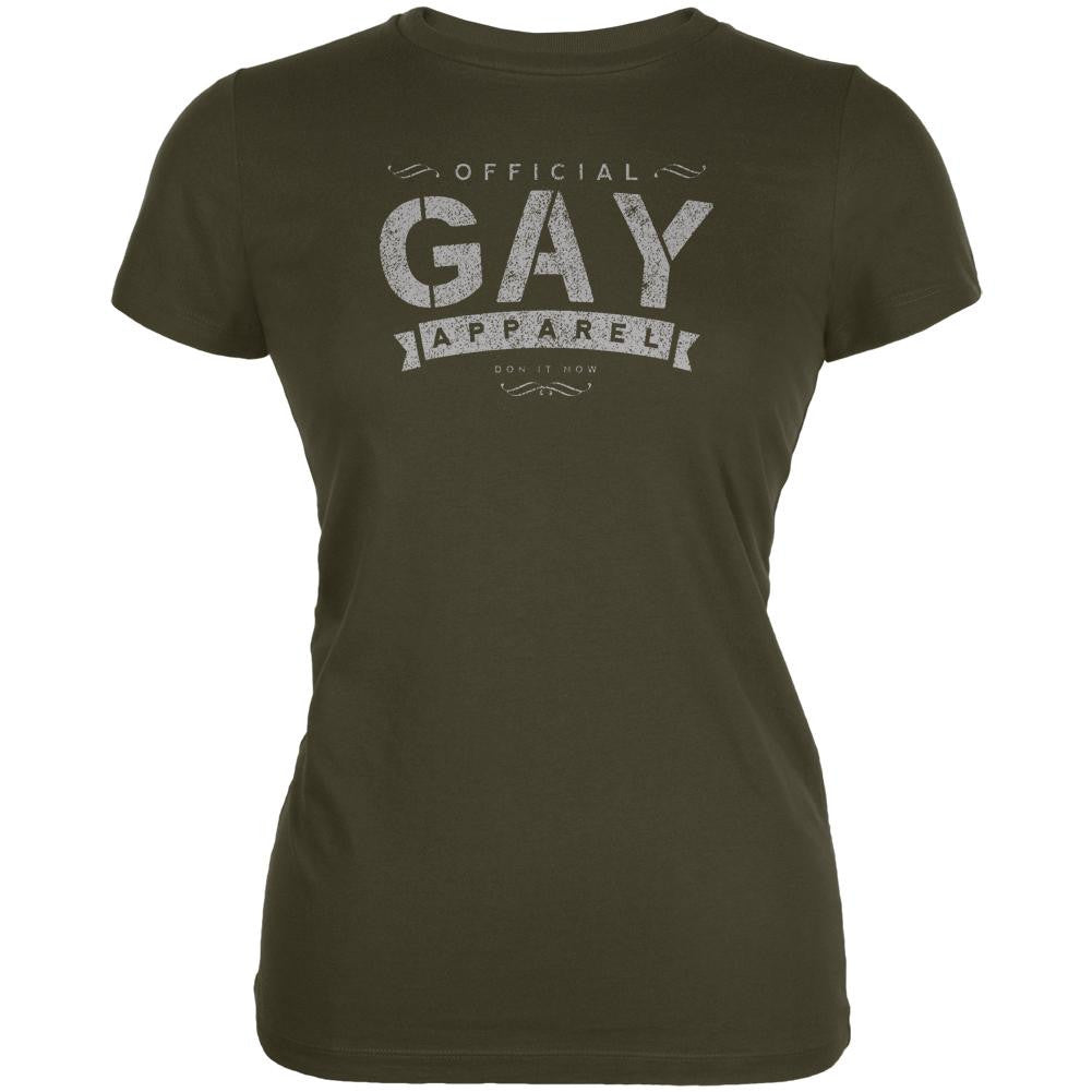 Christmas Official Gay Apparel Vintage Retro Funny Juniors Soft T Shirt Juniors T-Shirts Old Glory 2XL Green