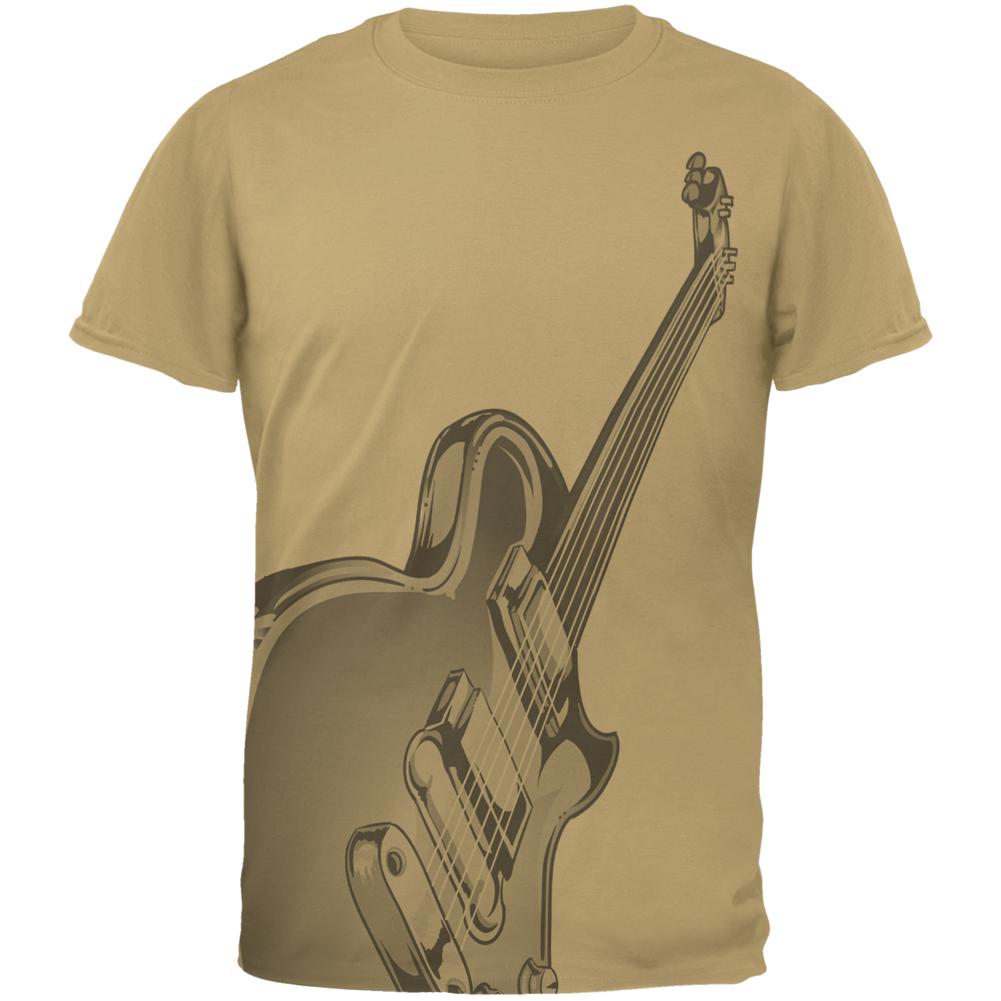 Electric Air Guitar Funny Costume Mens T Shirt Men's T-Shirts Old Glory 2XL Tan