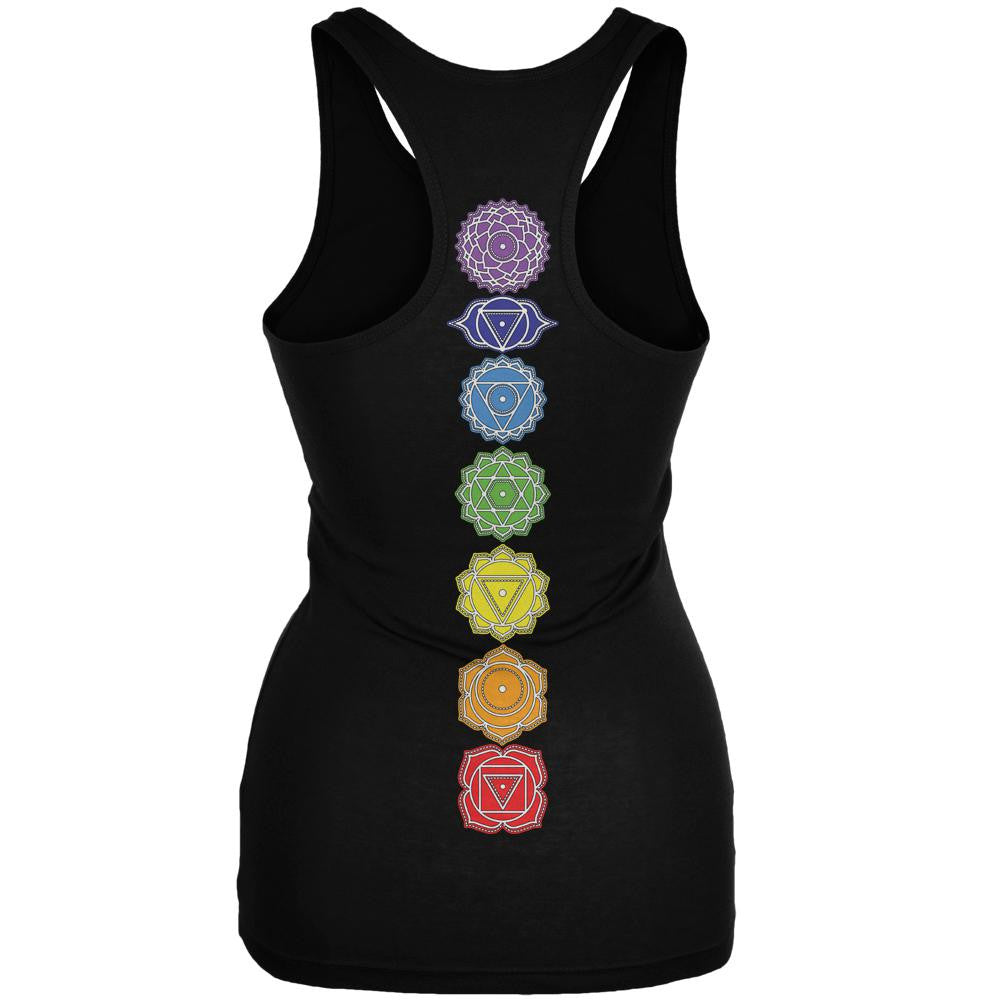 Color Your Chakras Juniors Soft Tank Top Juniors Tank Tops Old Glory 2XL Black