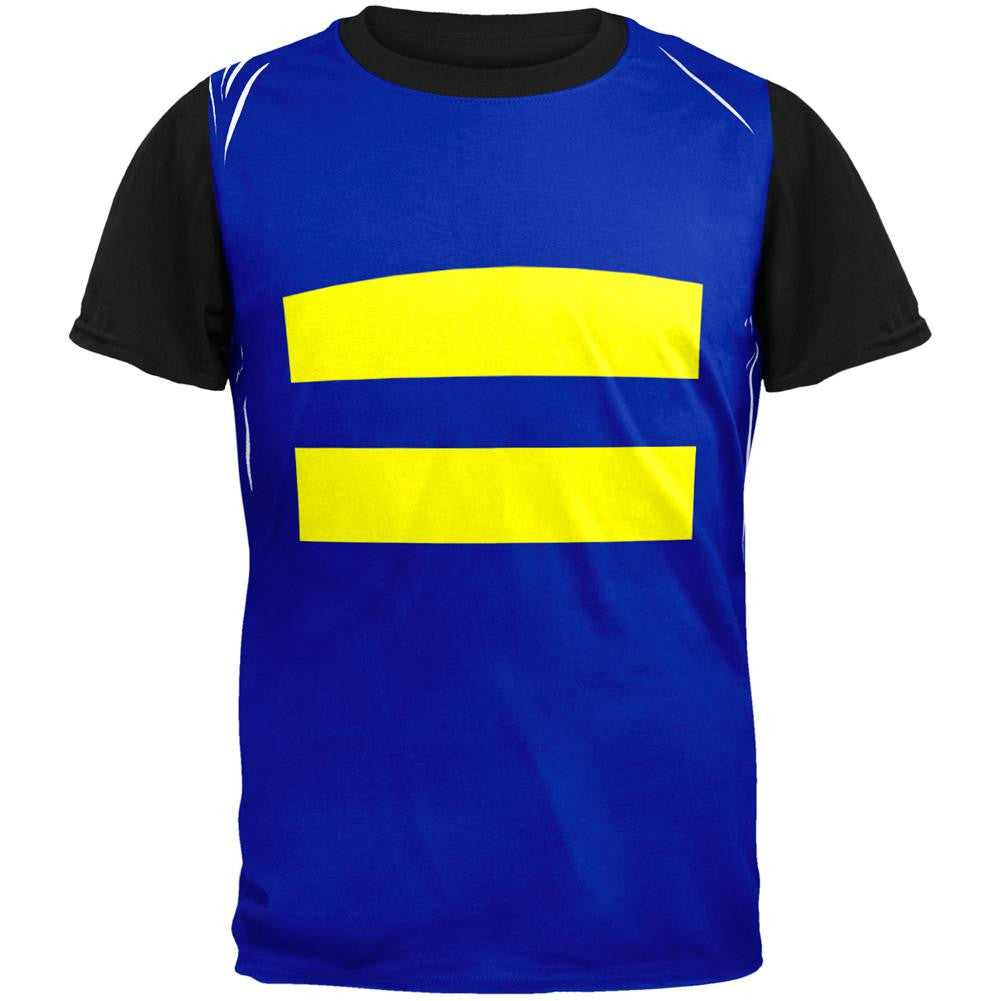 Race And Gender Equailty Symbol All Over Mens Black Back T Shirt Men's T-Shirts Old Glory SM Multi