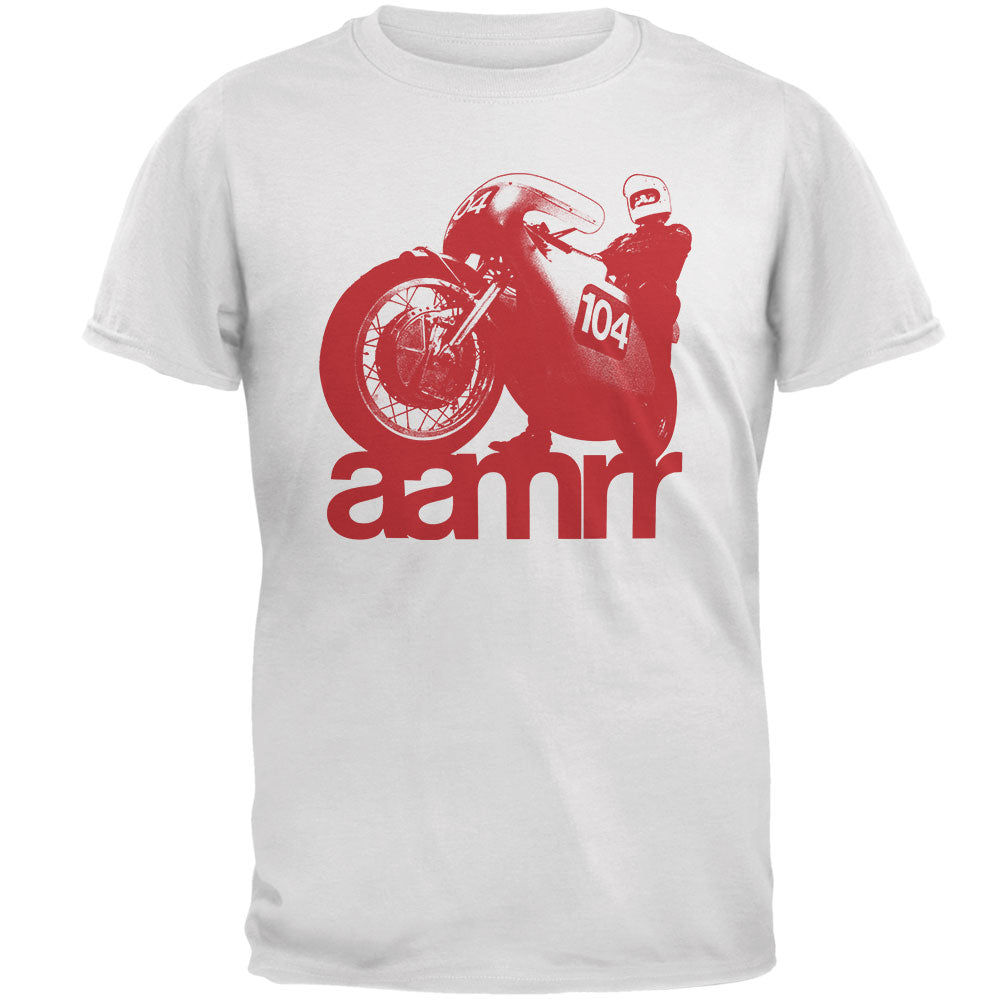 AAMRR is Road Racing Red Vintage Mens T Shirt Men's T-Shirts Old Glory 2XL White