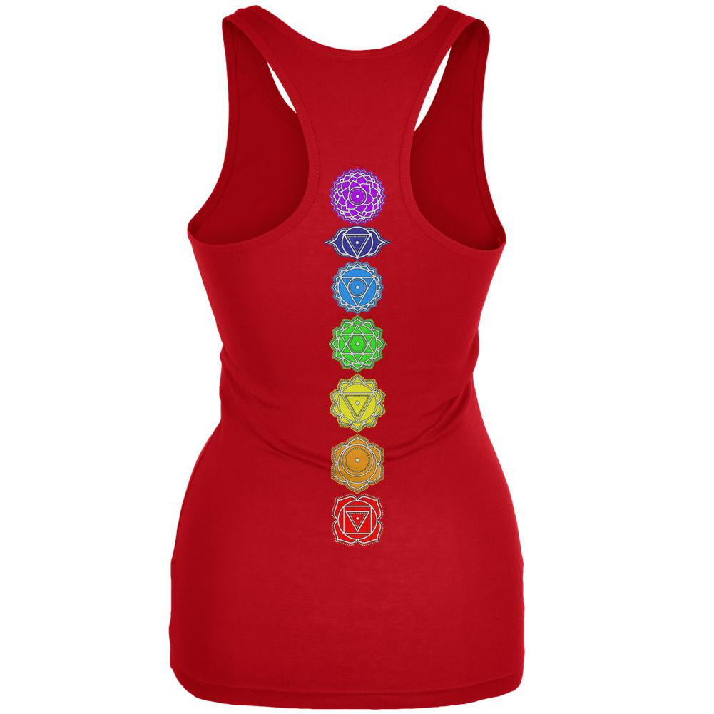 Color Your Chakras Womens Soft Racerback Tank Top Women's Tank Tops Old Glory LG Red