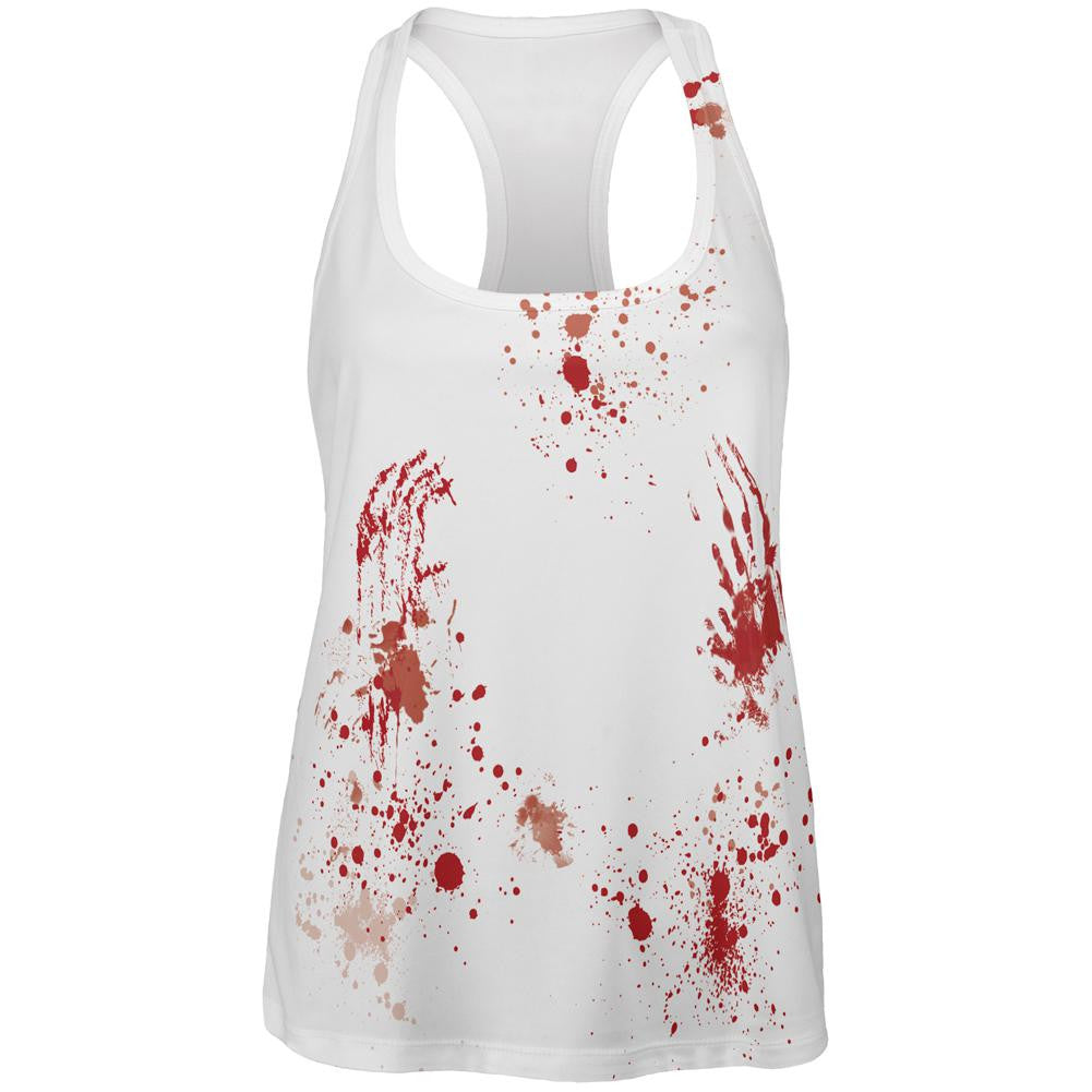 Halloween Blood Splatter Zombie Survivor All Over Womens Work Out Tank Top Women's Tank Tops Old Glory 2XL Multi