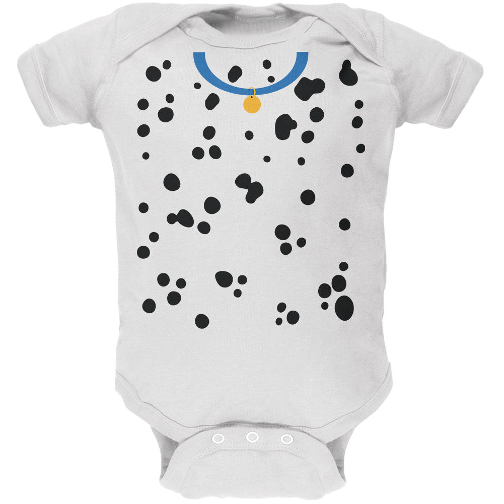 Halloween Dalmatian Puppy Costume Soft Baby One Piece Blue Collar Baby One Piece Old Glory 0-3M White