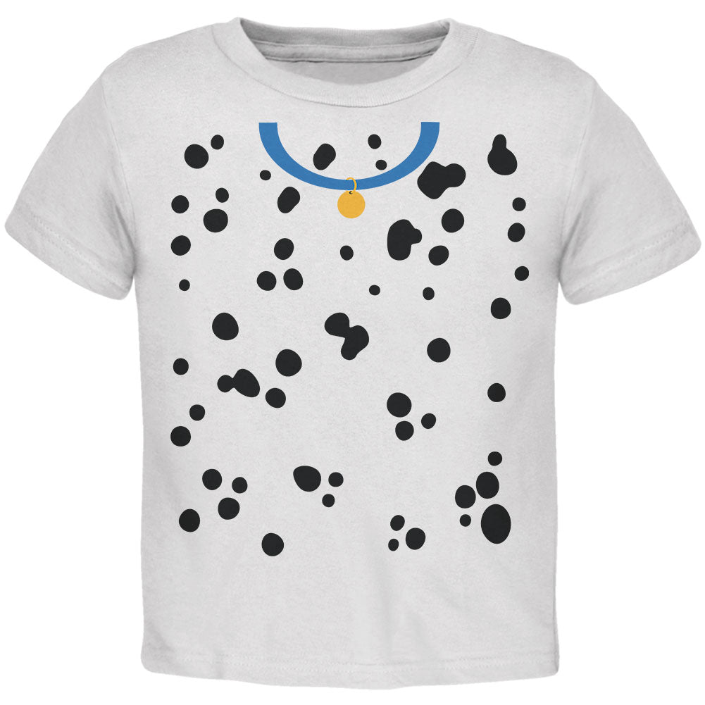 Halloween Dalmatian Puppy Costume Blue Collar Toddler T Shirt Toddler T-Shirts Old Glory 2T White