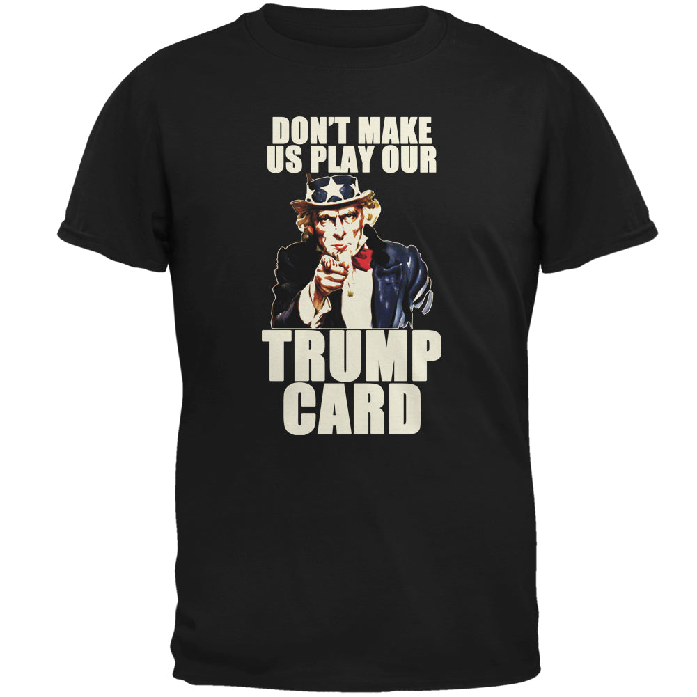 Election 2020 Uncle Sam President Trump Card Mens T Shirt Men's T-Shirts Old Glory 2XL Black