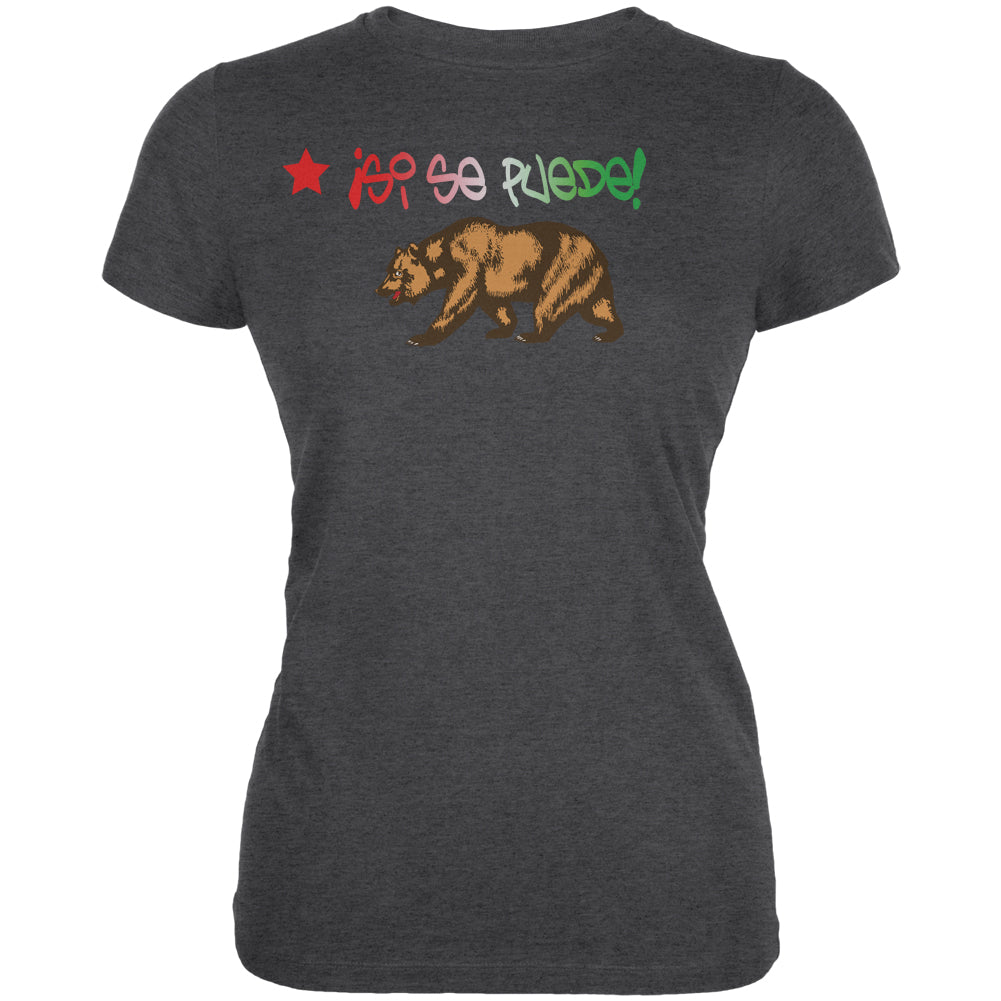 #Calexit Si Se Puede Republic Bear Flag Juniors Soft T Shirt Juniors T-Shirts Old Glory 2XL Deep Heather