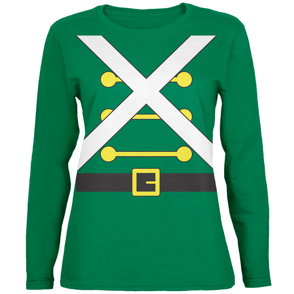 Christmas Toy Soldier Costume Womens Long Sleeve T Shirt Women's Long Sleeves Old Glory 2XL Green