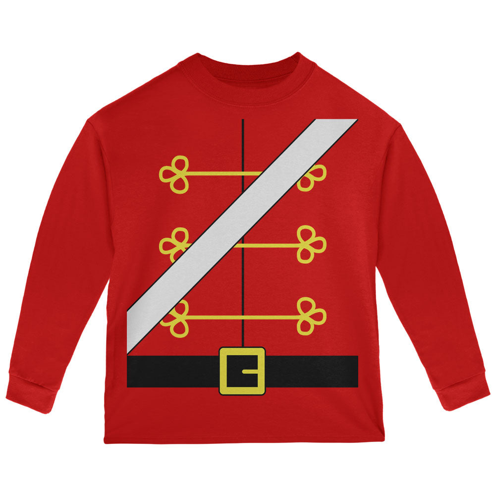 Christmas Toy Soldier Nutcracker Costume Toddler Long Sleeve T Shirt Toddler Long Sleeves Old Glory 2T Red