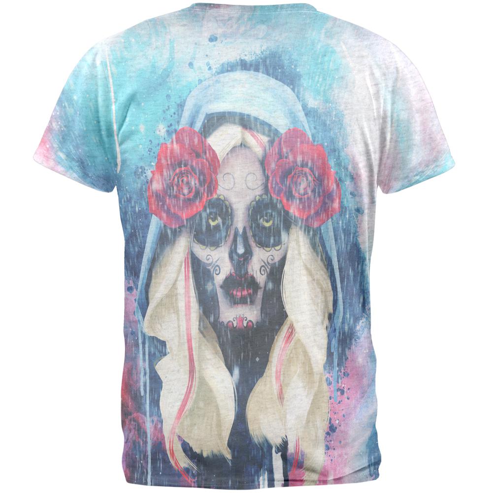 Halloween Day of the Dead Sugar Skull Girl Rain Mens T Shirt Men's T-Shirts Old Glory