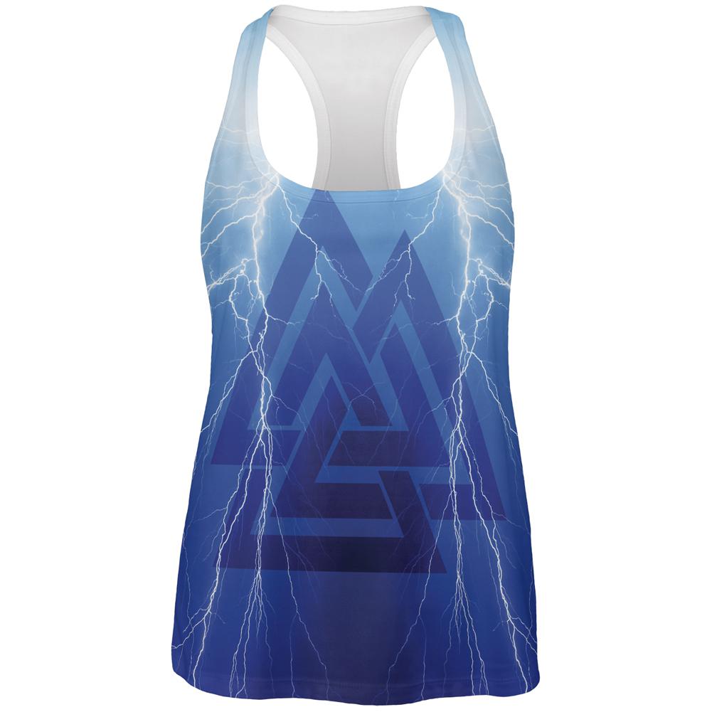 Odin's Son Viking Storm All Over Womens Work Out Tank Top Women's Tank Tops Old Glory 2XL Multi