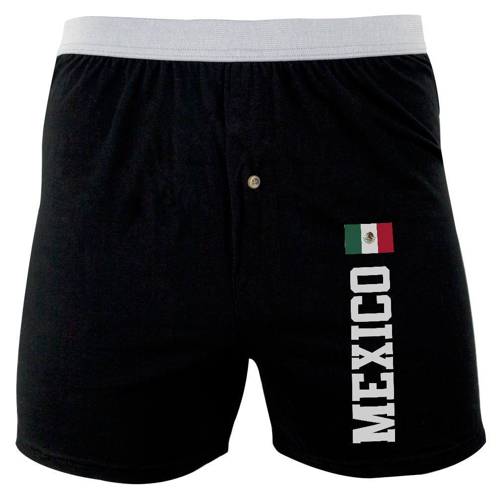 Cinco De Mayo Mexico Flag World Cup Soft Knit Boxer Men's Boxers & Briefs Old Glory 2XL Black