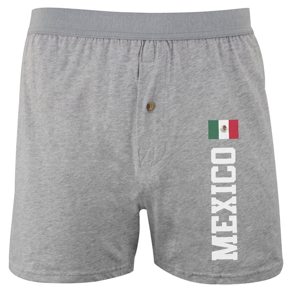 Cinco De Mayo Mexico Flag World Cup Soft Knit Boxer Men's Boxers & Briefs Old Glory 2XL Heather