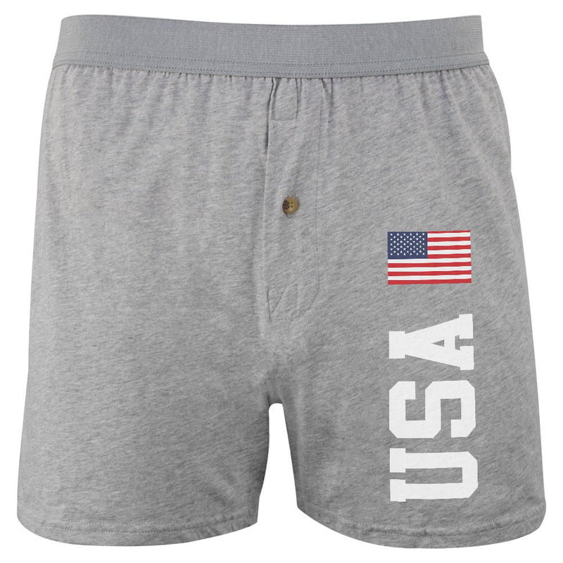 4th Of July America Flag World Cup Soft Knit Boxer Men's Boxers & Briefs Old Glory 2XL Heather