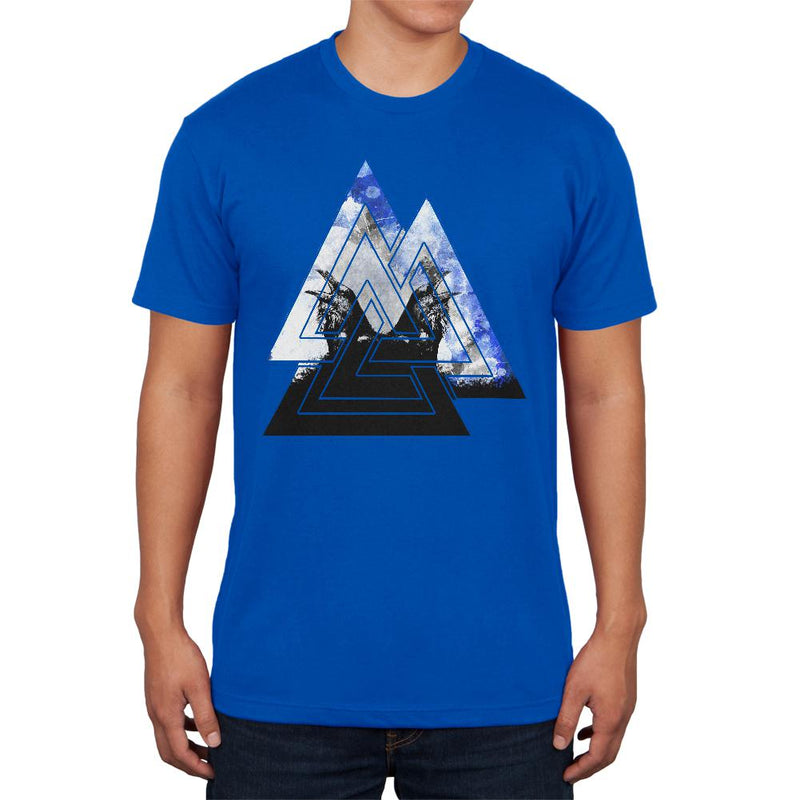 Viking Odin Valknut Huginn Muninnn Ravens Mens T Shirt Men's T-Shirts Old Glory LG Royal