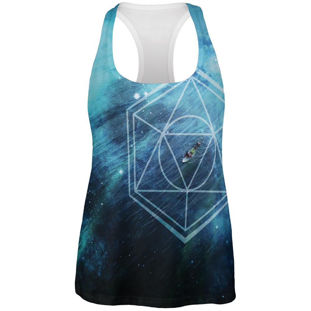 Surfing Sacred Cosmic Waves All Over Womens Work Out Tank Top Women's Tank Tops Old Glory 2XL Multi