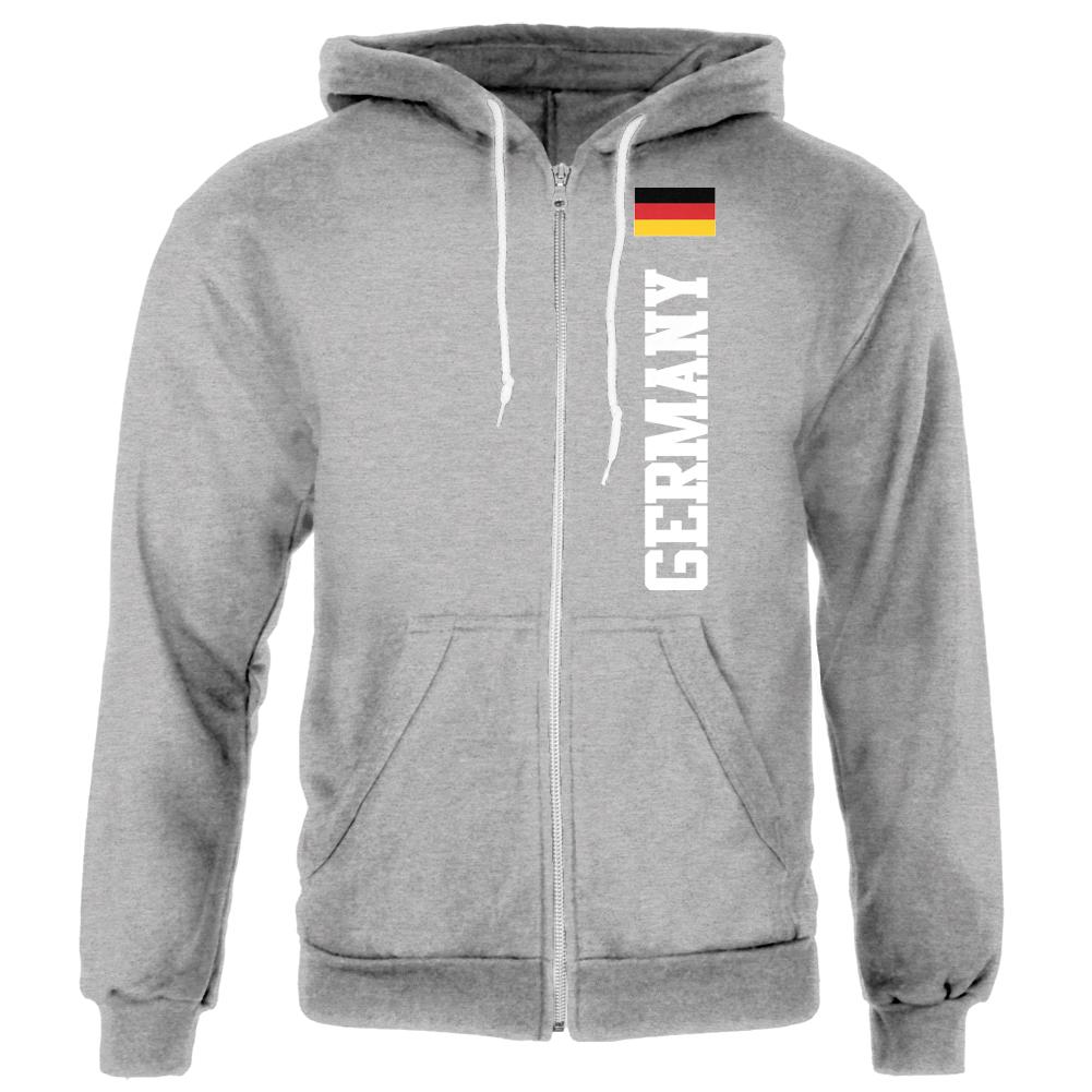 Oktoberfest Germany Flag World Cup Mens Full Zip Hoodie Men's Hoodies Old Glory 2XL Heather