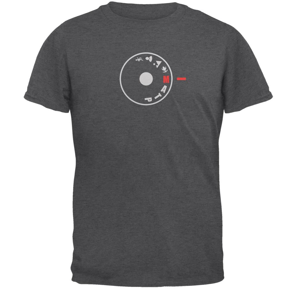 Manual Camera Photographer Settings Mens T Shirt Men's T-Shirts Old Glory 2XL Dark Heather