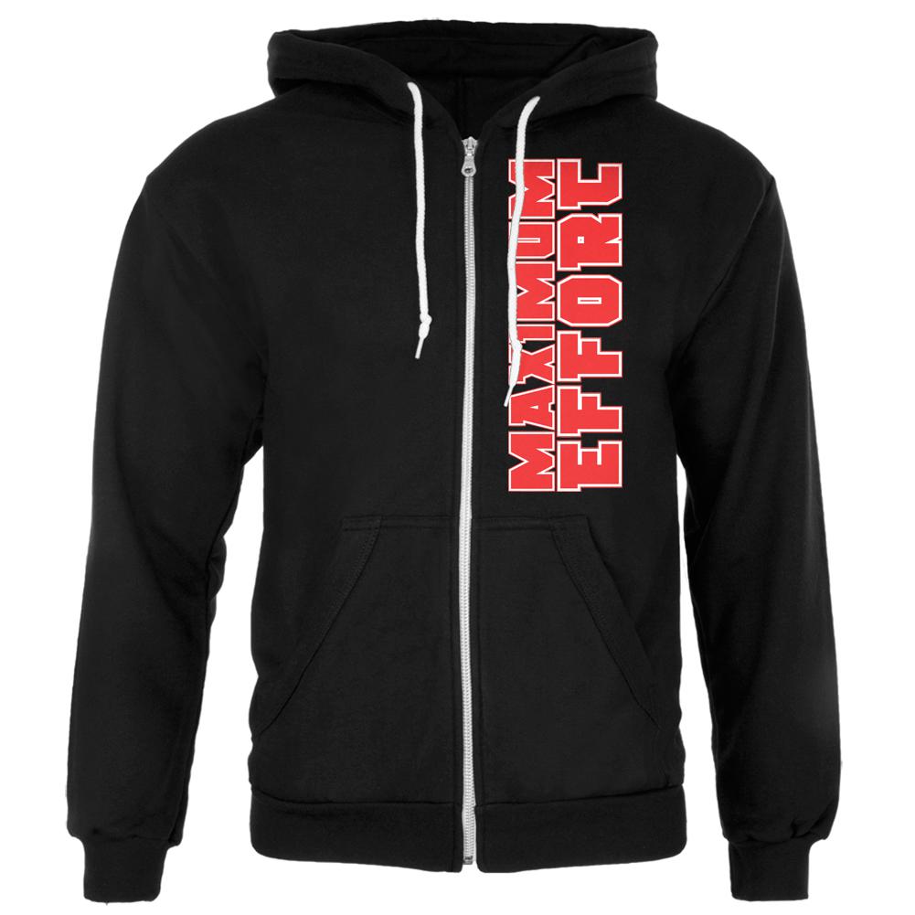 Maximum Effort Mens Full Zip Hoodie Men's Hoodies Old Glory 2XL Black